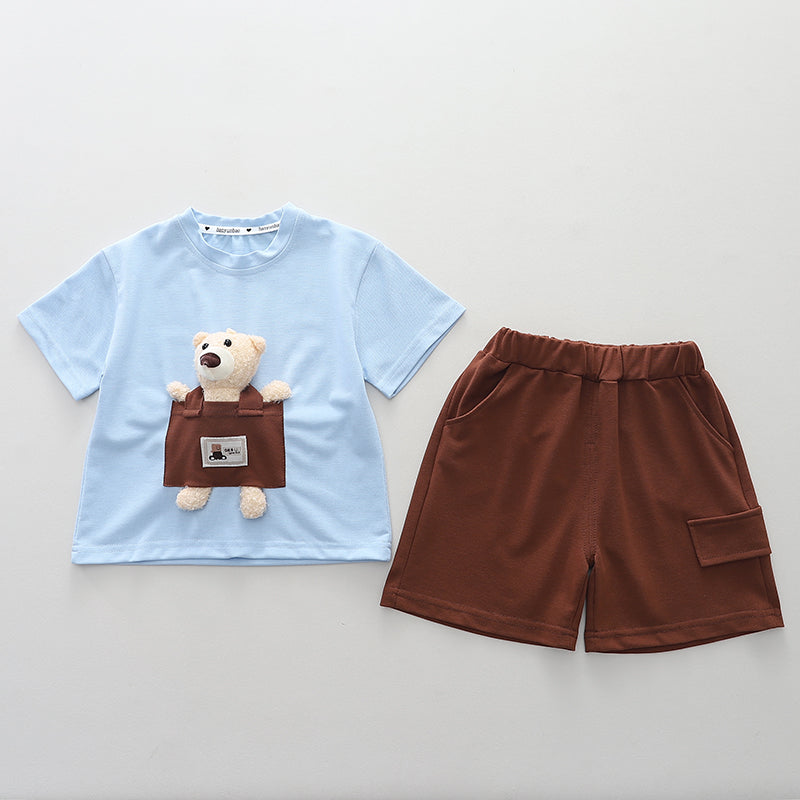 Ensemble garçon Bleu/Marron